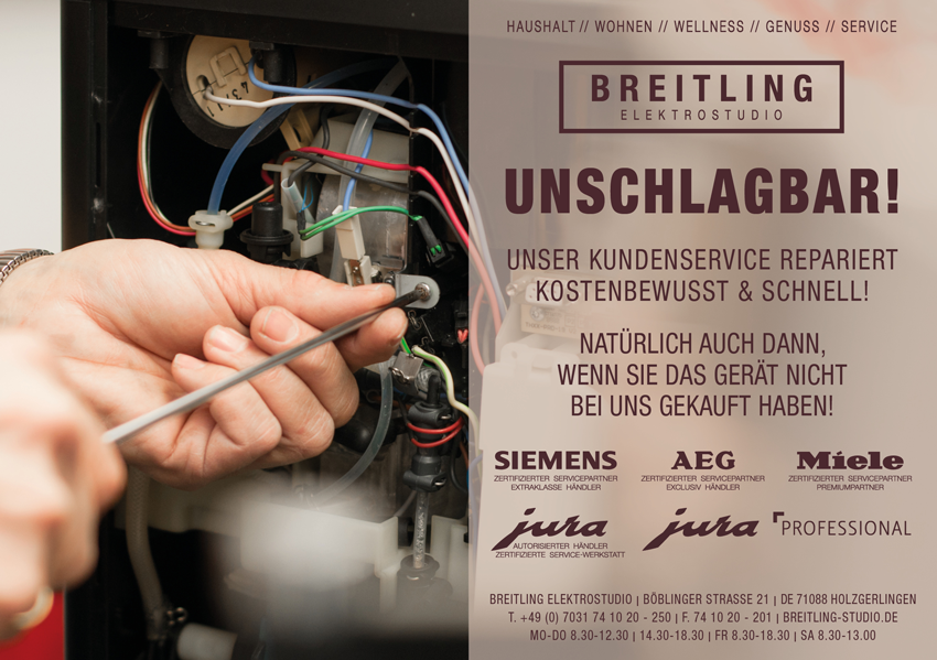 Anzeige Breitling Elektrostudio-Unschlagbar